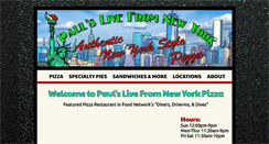 Desktop Screenshot of paulslivefromnewyorkpizza.com